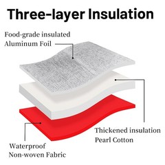 79L Insulated Food Delivery Bag Thermal Waterproof Pizza Bag for Catering Grocer