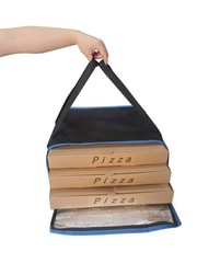 Pizza Delivery Bag 16x16x7 Insulated Warmer Bag Holds up to 3 Pizzas
