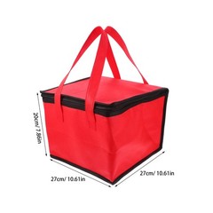 Insulated Food Delivery Bag With Handle 27 Cm Size For Pizza And Seafood