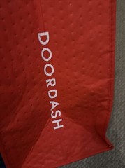 Doordash Bag Red White Logo Insulated Food Delivery Zip Closure Driver Issued