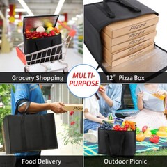 Insulated Reusable Grocery Bags, 16W x 13H x 9D, X-Large Tote Bag for Shopping