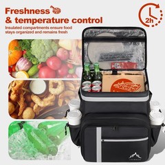 Food Delivery Backpack, Insulated Food Delivery Bags for Takeout Bike, L