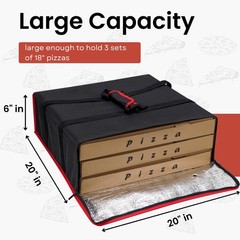 Pizza Bag, Insulated Pizza Bags for Delivery Carry Hot, Large Pizza …