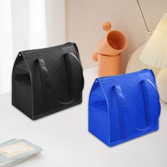 TANEMUDO 12 Pcs Insulated Bags Large Reusable 13 x 12 x 7 inches, Blue,black