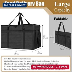 PEASUG Insulated Bags for Food Delivery, XXXL Pizza Delivery Bags, Large Capacit