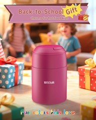 WXXM 10oz Soup Thermo Insulated Food Jar for Kids w/ Spoon Wide Mouth Hot Food