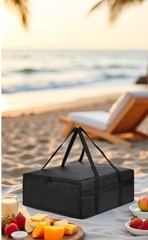 2 Pcs Insulated Pizza Delivery Bag for Door Dash, 20″ x 20″ x 6″ Pizza Warmer…