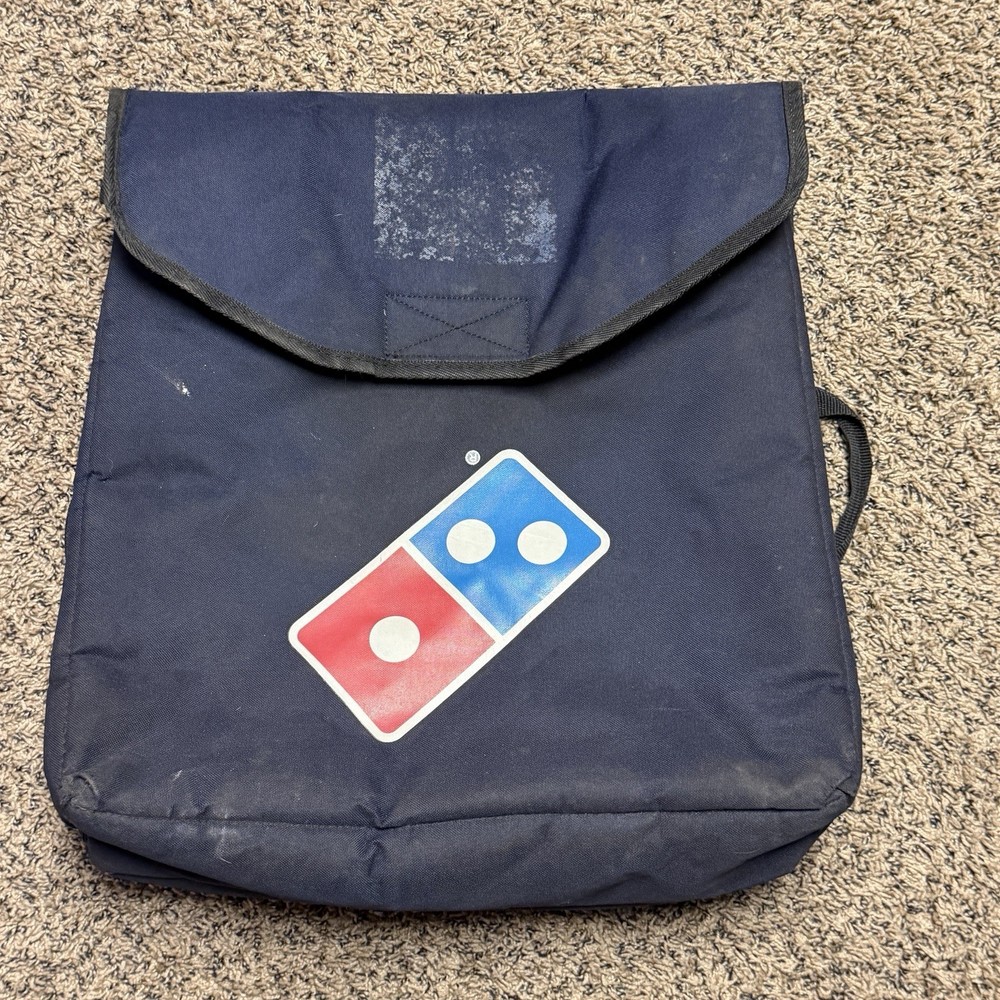 Domino’s Pizza Food Delivery bag Insulated, Thermal, Original 18”x17”x 7” Blue