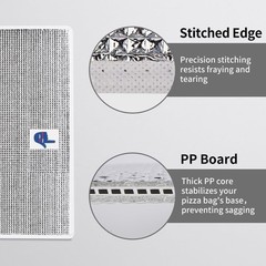 Bolsa térmica de poliestireno para entrega de pizza de 50 x 50 cm (paquete de 1)
