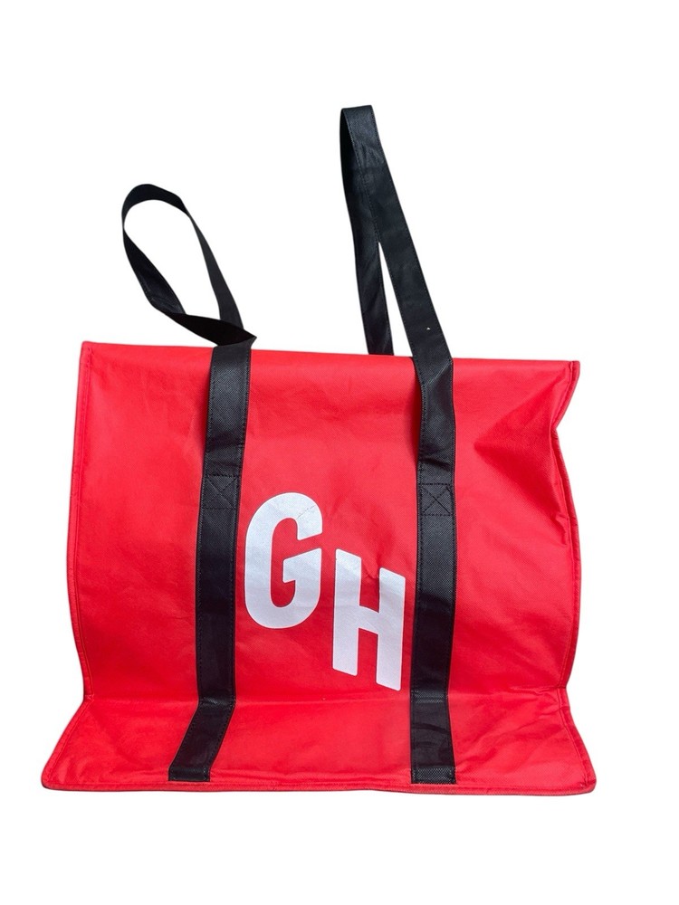 GRUBHUB Official Large 19″x18″x9” Insulated Food Delivery Carrying Tote Bag Red