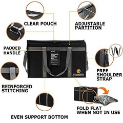 Large Insulated Food Delivery Bag with YKK Zipper — Thermal Catering Carrier for