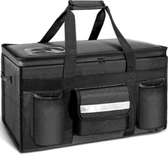 Insulated Cooler Bag Large Food Pizza Delivery Bag for Car Bike Camping Picnic
