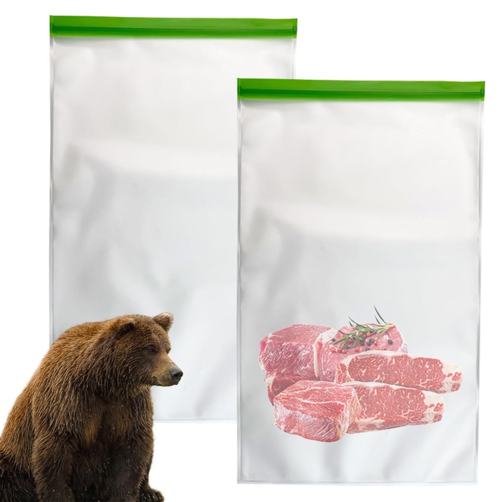 TAINESS Odor Proof Food Storage Bear Bags Reusable One Size, 11.7×19.5in-2p