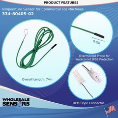Traulsen 334-60405-02 Replacement Green Cabinet Temperature Sensor 74″