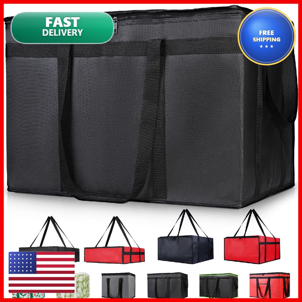 Civjet Insulated Food Delivery Bag Xxxl Insulated Reusable Grocery Cooler/Hot