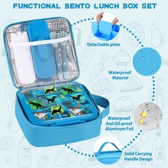 JXXM Bento Lunch Box for Kids With 8oz Soup thermo,Leak-proof Lunch Containers w