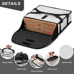 Pizza Bags for Delivery 22″ X 22″ X 5″ — Moisture-Free, Professional Thermal …