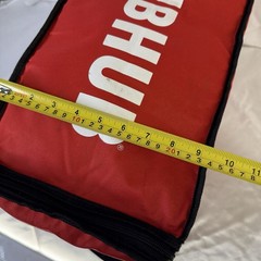 (E1) Grubhub Official Large 19″x19″x9” Insulated Food Delivery Tote Bag Red
