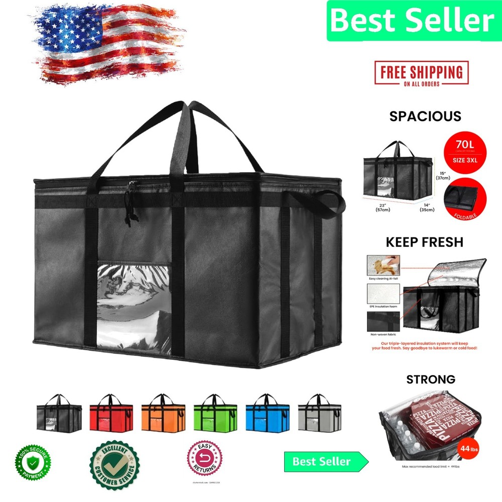 Versatile 3XL Insulated Catering Tote — Perfect for Grocery Shopping & Travel
