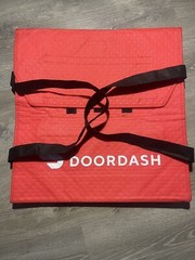 One Doordash Insulated Hot Pizza & Food Delivery Bag With Carry Straps.