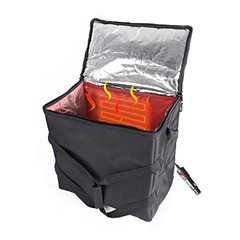 Insulated Heated Delivery Bag with Handle — Portable Food Warmer & Collapsible B