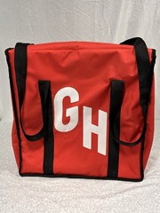 Grubhub Official Large 19″x19″x10″ Insulated Food Delivery Carrying Tote Bag Red