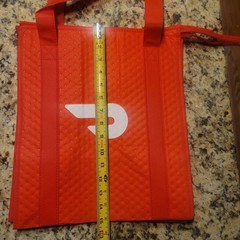 Doordash Red Insulated Food Pan Bag Logo, Approx. 15″ x 13″ x 9″ NOT pizza bag