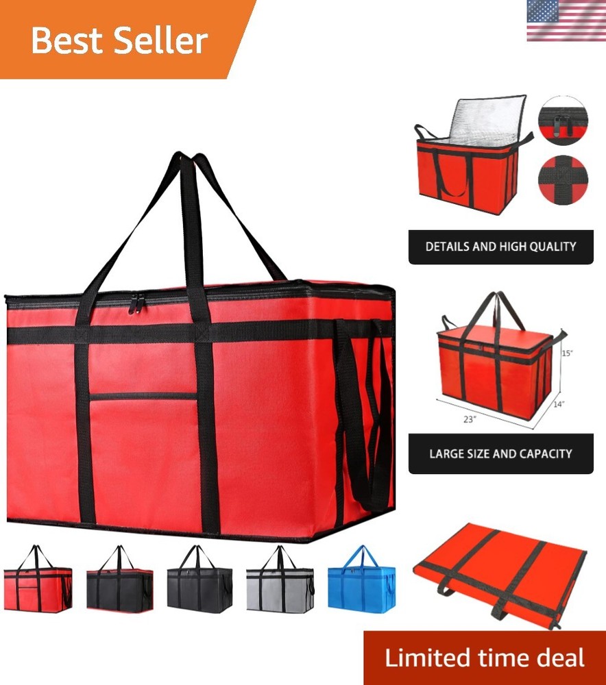3-Pack XXX-Large Insulated Food Delivery Bag — Ideal for Hot & Cold Meals
