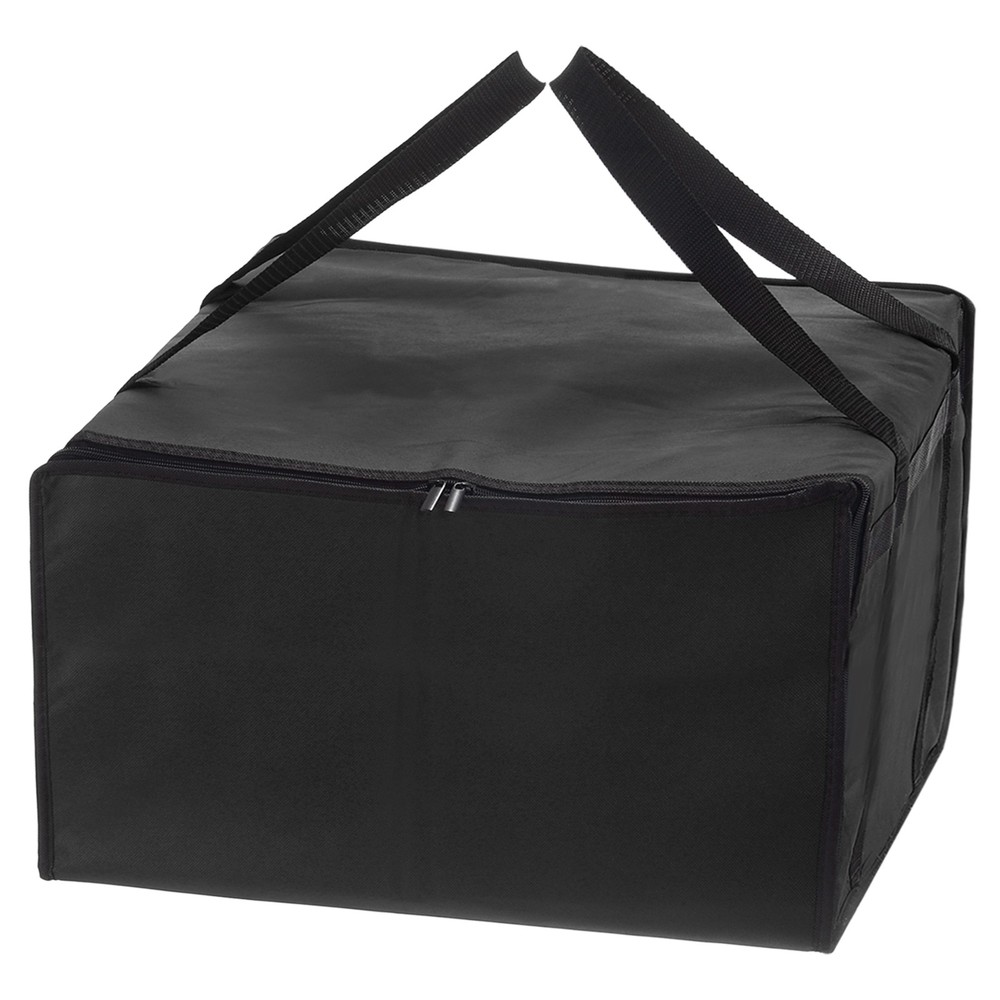 Insulated Pizza Bag, 1Pcs 24x24x14 Inches Non-woven Fabrics Grocery Bag (Black)