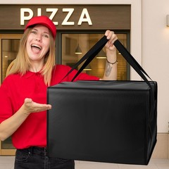 Bodaon Pizza Bags for Delivery, 20″ x x 14″ x x 14″H, Black