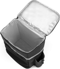 Thermal Insulated Food Delivery Backpack with Cup Holders & Receipt Window