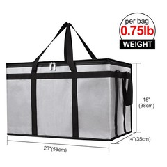 Xxx-Large Insulated Pizza Delivery Bag – Food Warmer for Uber Eats & Catering