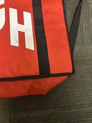 GRUBHUB Official Large 19″x18″x9” Insulated Food Delivery Carrying Tote Bag Red