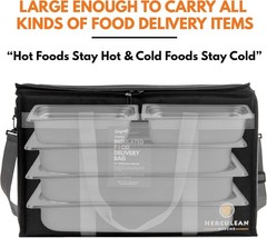 Large Insulated Food Delivery Bag Thermal Hot Cold Catering Transport Carrier
