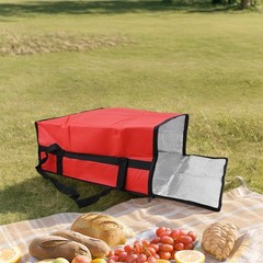 Professional Pizza Delivery Bag with Waterproof Features Black And Red