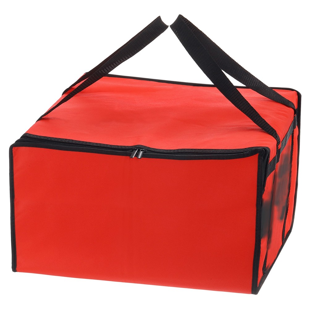 24″x24″x14″ Insulated Pizza Bag Non-woven Fabrics Food Carrier Bag for Party Red