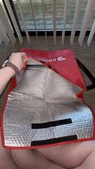 Lightweight DoorDash Brand Pizza Bag: 19 x 19 x 6 with Handles Perfect for Pizza