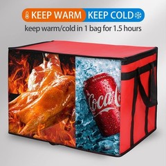 Thermal Food Delivery Cooler Bag, XXX-Large Insulated Carrier — 23x15x14 Red