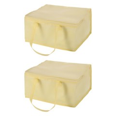 Insulated Reusable Grocery Bags with Zipper and Handle(Yellow, 15.7″x15.7″x8.7″)