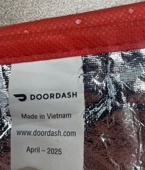 Door Dash XL Insulated Pizza Delivery Bag 19x19x5″ Heat Food Tote Set Of 2