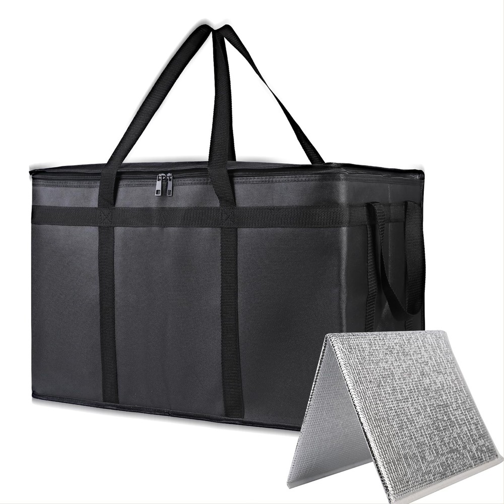 Bodaon Insulated Food Delivery Bag With Hard Bottom, XXXL Pizza Cooler Bags, …