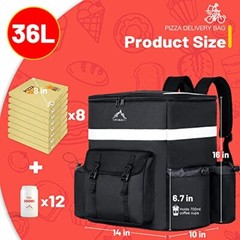 Food Delivery Backpack, insulated delivery bags for Delivery Bike, Large Pizz…