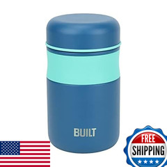 Built 16 Ounce Vacuum Insulated Food Jar Tumbler Double Wall Twilight Blue