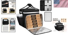 Durable Black Delivery Backpack with Cup Holders & High-Efficiency Insulation