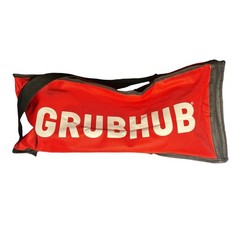 Grubhub Red Insulated Delivery Bag Tote w/ straps 19x19x10 XL Excellent