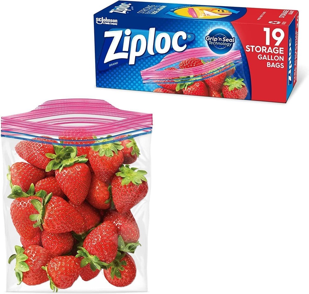 Ziploc Gallon Food Storage Bags, Grip ‘n Seal Technology for Easier Grip,…