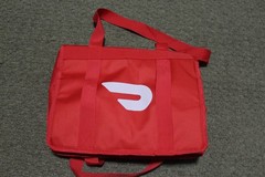NEW Doordash Dasher Delivery Insulated Soft-Sided Zippered Bag Red 14x14x9