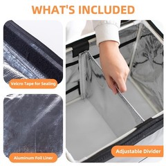 Insulated Bags For Food Delivery 16.5″ x 11.4″ x 11.8″ Commercial Insulated F…
