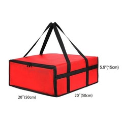 For Pizza Delivery Excellent Insulation Black And Red Spacious Food Bag