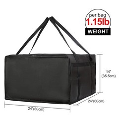 Insulated Pizza Delivery Bag — 132L Capacity for Doordash & Grubhub